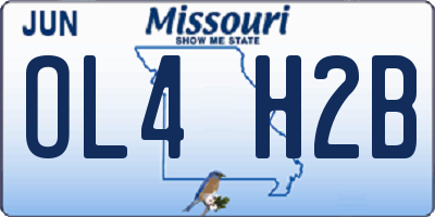 MO license plate OL4H2B