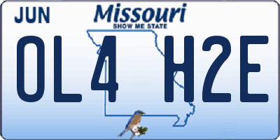 MO license plate OL4H2E