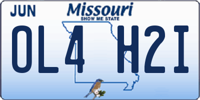 MO license plate OL4H2I
