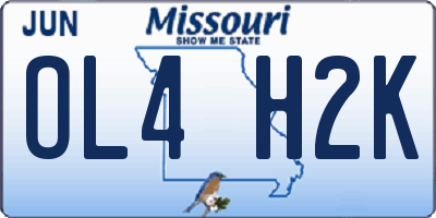 MO license plate OL4H2K