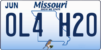 MO license plate OL4H2O