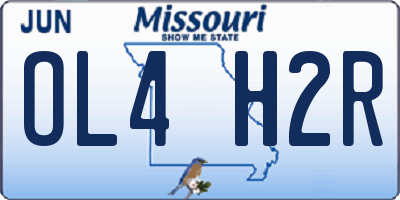 MO license plate OL4H2R