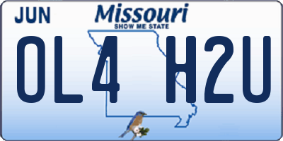 MO license plate OL4H2U