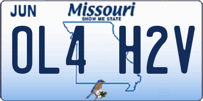 MO license plate OL4H2V