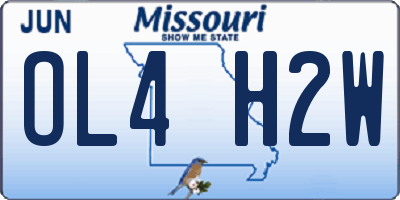 MO license plate OL4H2W
