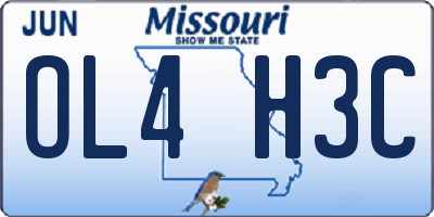 MO license plate OL4H3C