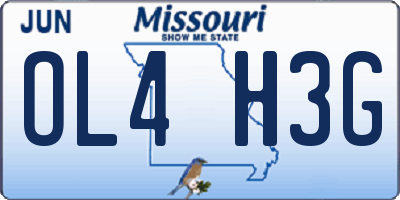 MO license plate OL4H3G