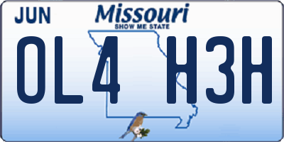 MO license plate OL4H3H