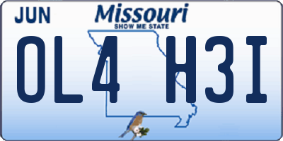 MO license plate OL4H3I