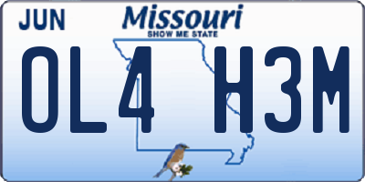 MO license plate OL4H3M