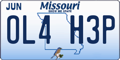 MO license plate OL4H3P