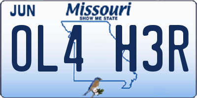 MO license plate OL4H3R