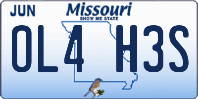 MO license plate OL4H3S