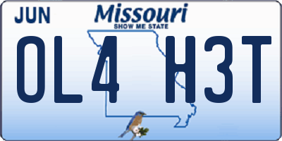 MO license plate OL4H3T