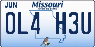 MO license plate OL4H3U