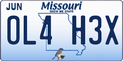 MO license plate OL4H3X