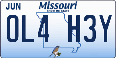 MO license plate OL4H3Y