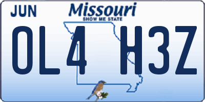 MO license plate OL4H3Z