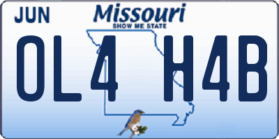 MO license plate OL4H4B
