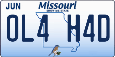MO license plate OL4H4D