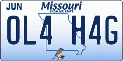 MO license plate OL4H4G