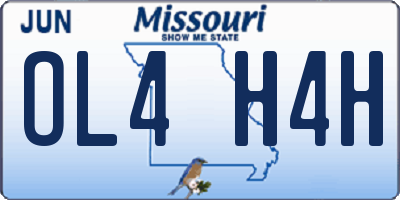 MO license plate OL4H4H