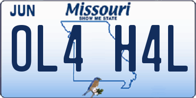 MO license plate OL4H4L