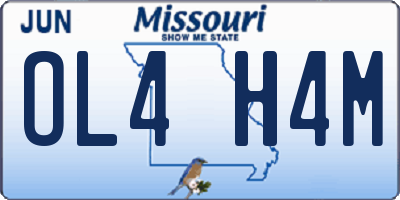 MO license plate OL4H4M