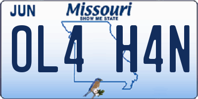 MO license plate OL4H4N