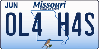 MO license plate OL4H4S