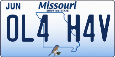 MO license plate OL4H4V