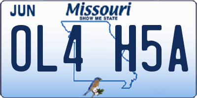 MO license plate OL4H5A