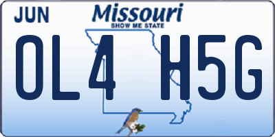 MO license plate OL4H5G