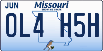 MO license plate OL4H5H