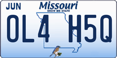 MO license plate OL4H5Q