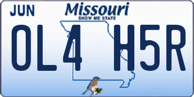 MO license plate OL4H5R
