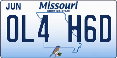 MO license plate OL4H6D
