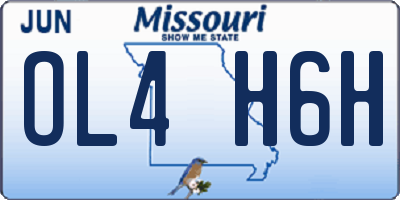MO license plate OL4H6H
