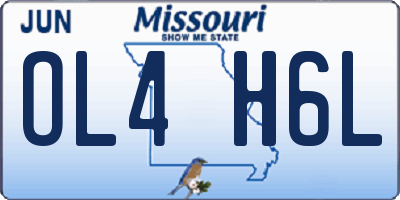 MO license plate OL4H6L