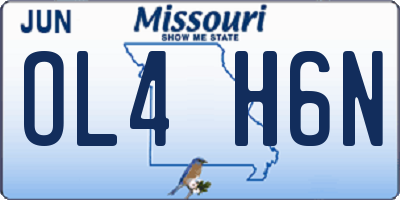MO license plate OL4H6N