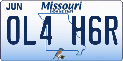 MO license plate OL4H6R