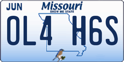 MO license plate OL4H6S