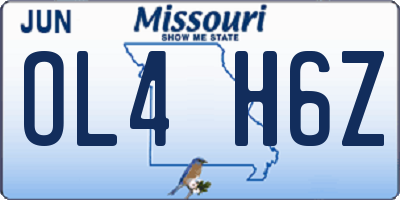 MO license plate OL4H6Z