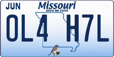 MO license plate OL4H7L
