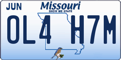 MO license plate OL4H7M