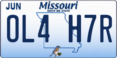 MO license plate OL4H7R