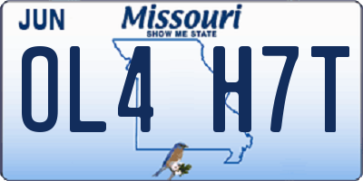 MO license plate OL4H7T