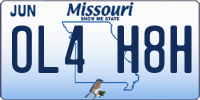 MO license plate OL4H8H