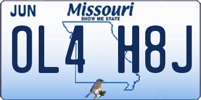 MO license plate OL4H8J