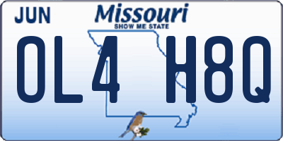 MO license plate OL4H8Q